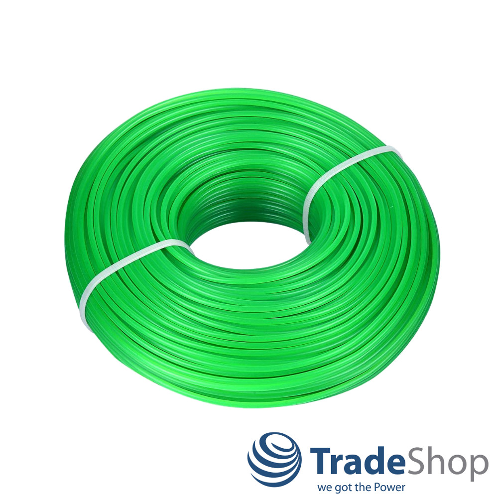 Dual Trimmerschnur Trimmerfaden 2,7mm x 60m grün für Rasentrimmer Motorsensen