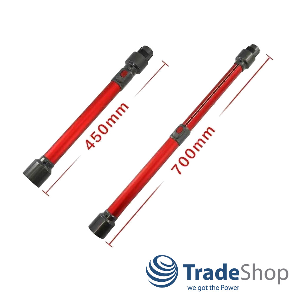 Teleskoprohr Saugrohr 45cm - 70cm für Dyson V7 V8 V10 V11 V15 ersetzt 967477-03