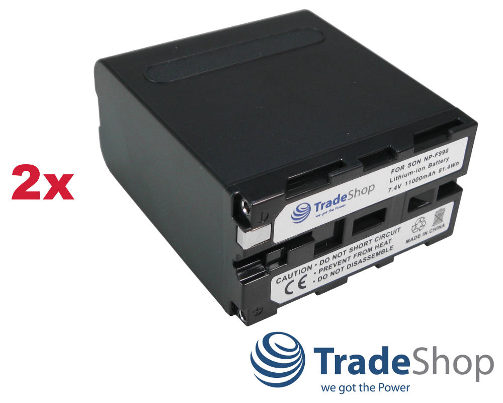 2x Akku f Sony NP-F530 NP-F730 NP-F930 NP-F950 NP-F960 NP-F970 NP-F990 uvm