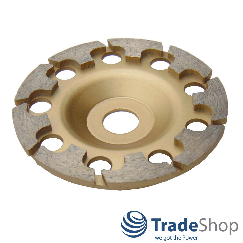 Diamant Schleifteller Schleiftopf 125 x 22,23mm T-Segmente 5,5mm Beton Estrich