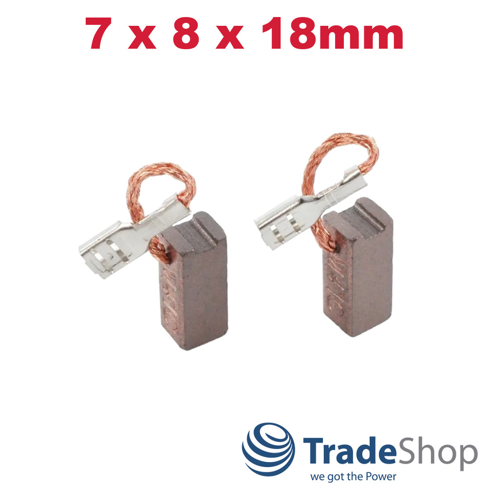 2x Motorkohlen Bronzekohlen 7 x 8 x 18mm für Bosch GSA 18V-Li ersetzt 2610943623