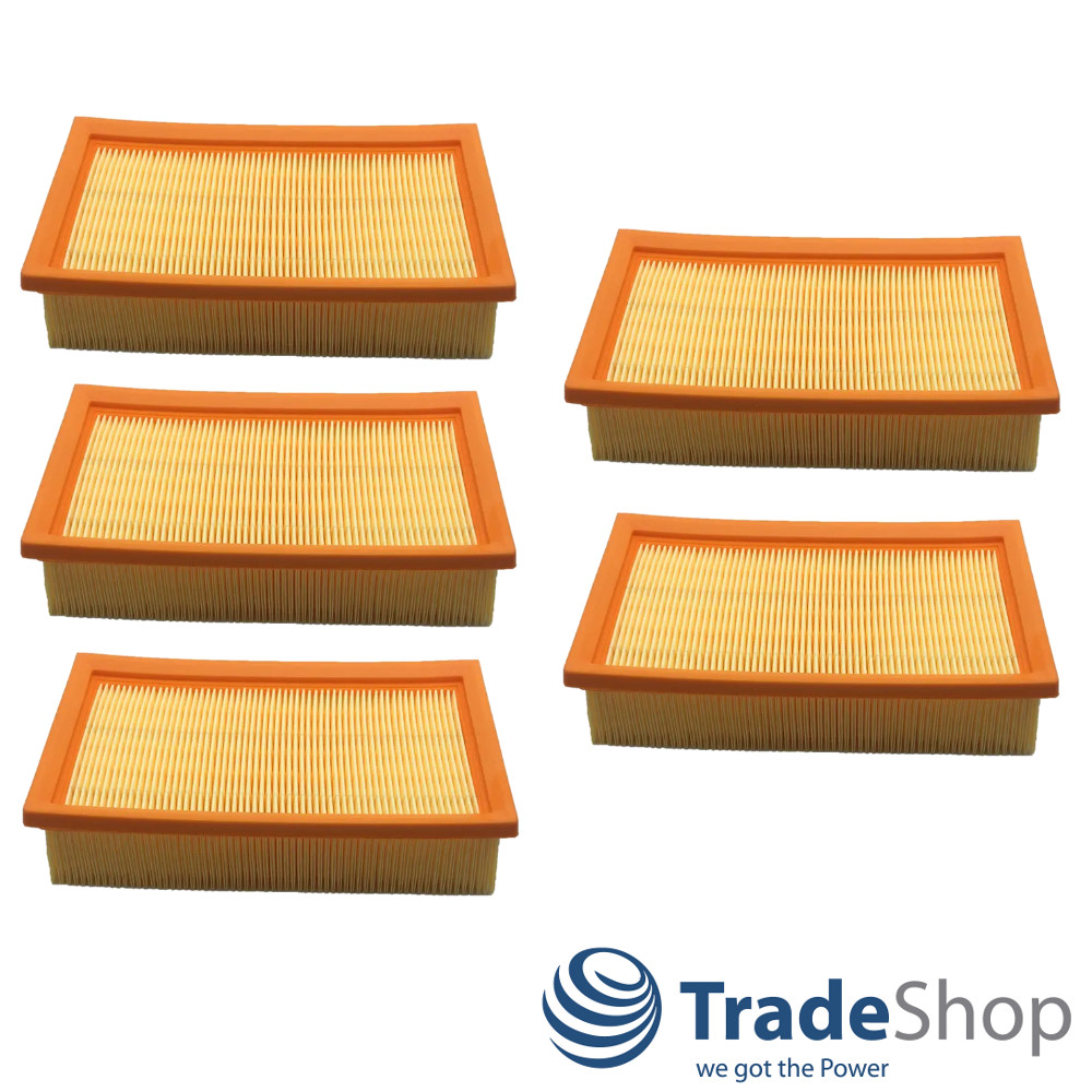 5x Flachfaltenfilter für Kärcher K 2000 E, NT 14/1, NT 2000 ersetzt 6.904-068.0