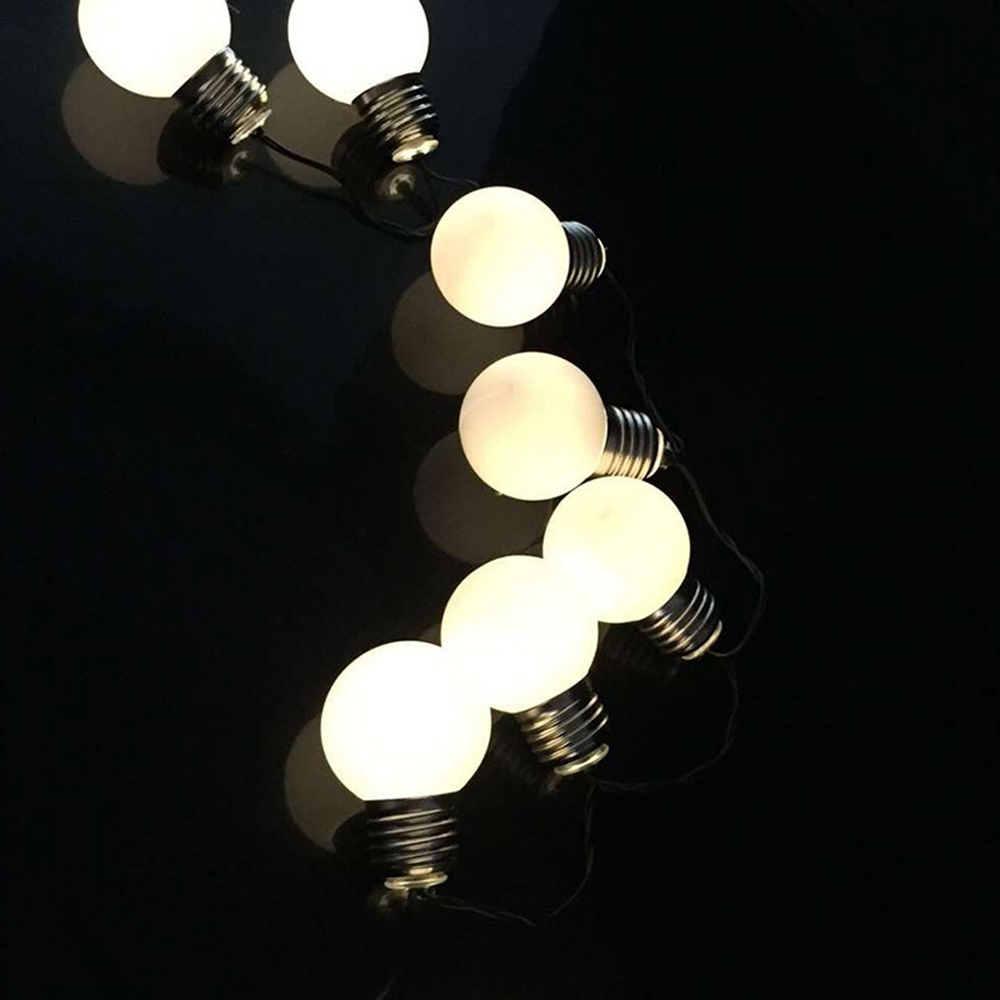 30 LED 8 Meter Solar LED Lichterkette Deko Glühbirnen Matt Warmweiß