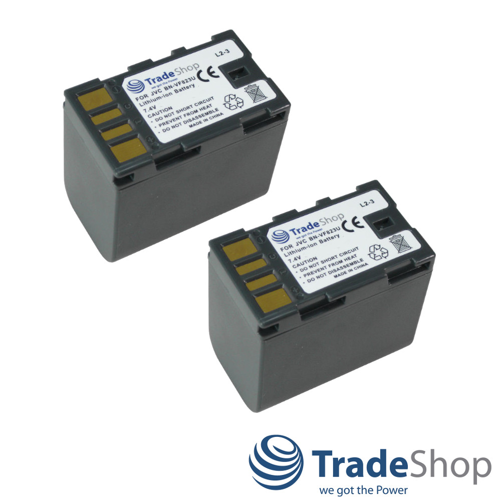 2x Akku 2900mAh für JVC BN-VF823 BN-VF808, BN-VF808U, BN-VF815 VF815U VF823U uvm