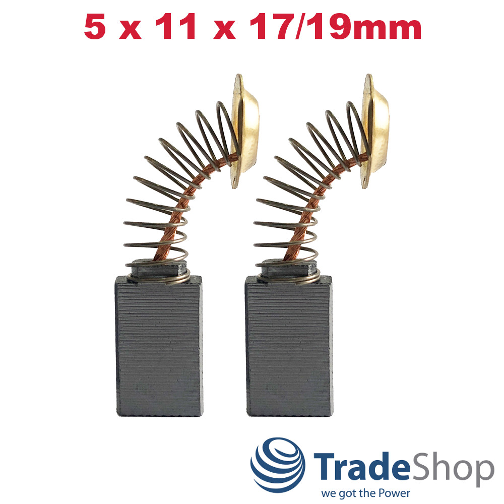 2x Kohlebürsten Motorkohle 5x11x17/19mm für Makita Werkzeuge