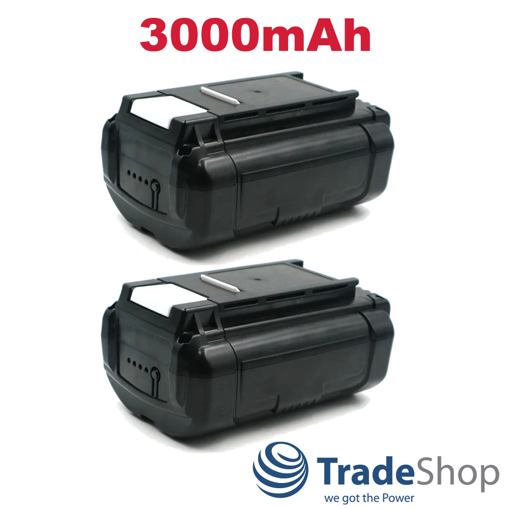 2x Li-Ion Akku 36V/40V 3000mAh für Ryobi RY40210 RY40200 RY40610 ersetzt BPL3626