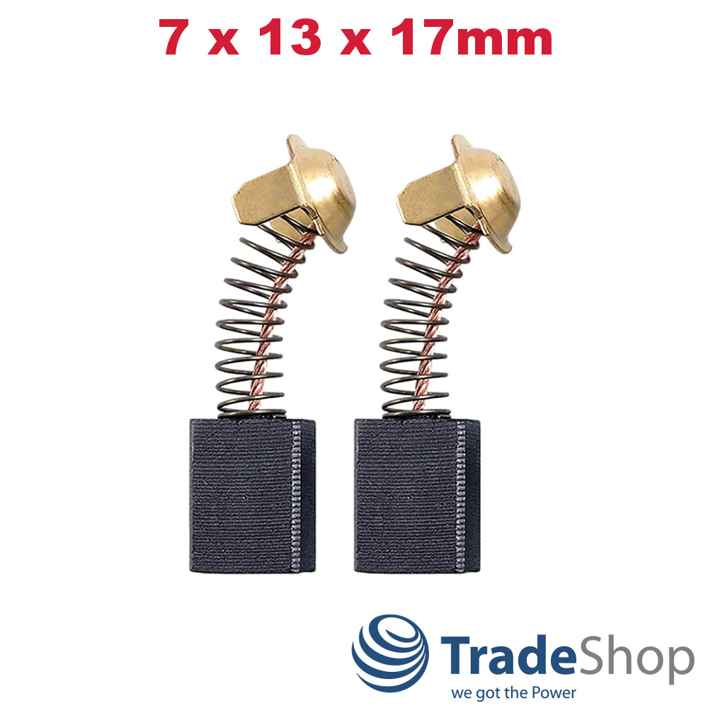 2x Kohlebürsten Motorkohlen 7x13mm für viele Hitachi Werkzeuge 7x13x17