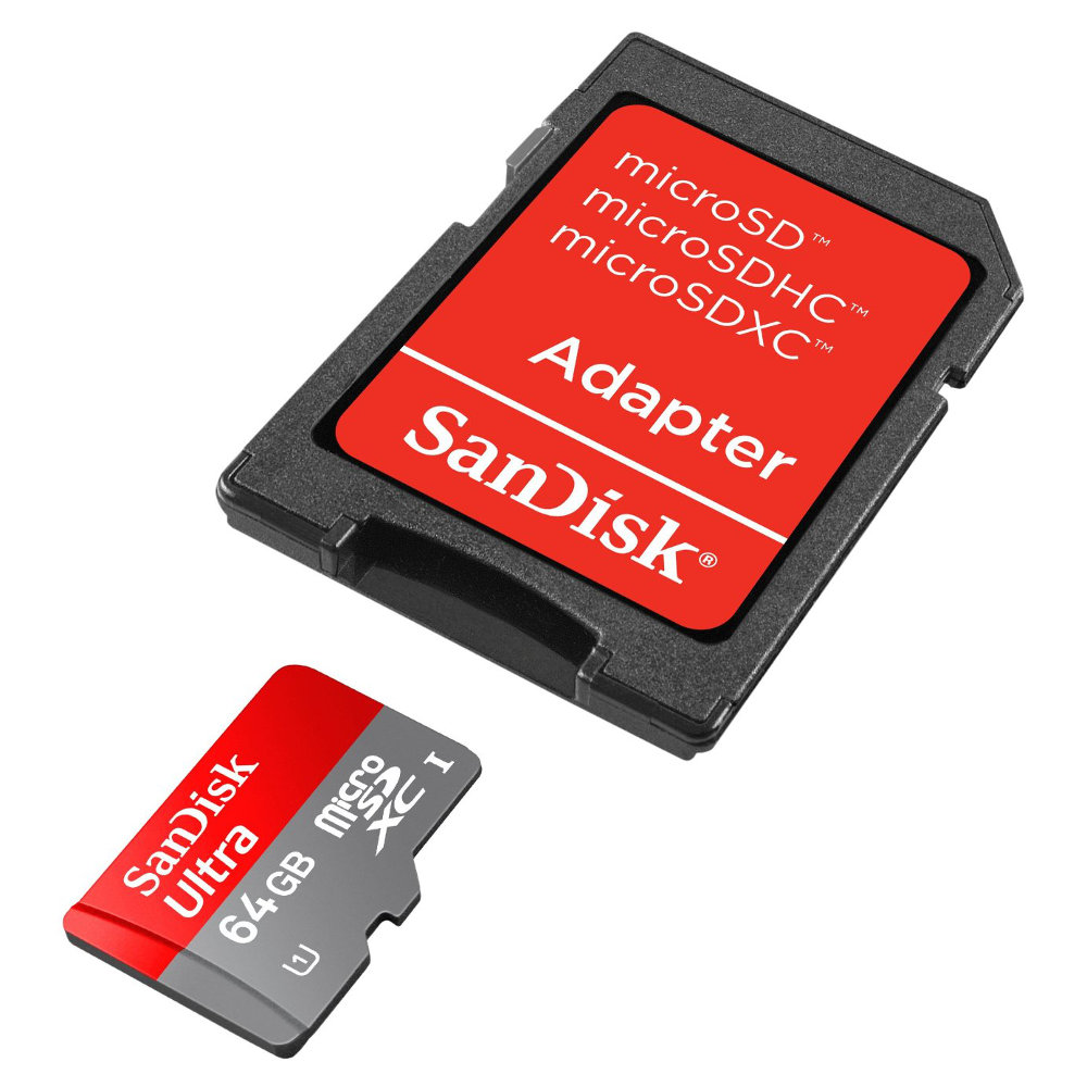 64GB Sandisk Ultra Micro SDXC SDHC Speicherkarte mit SD-Adapter Karte