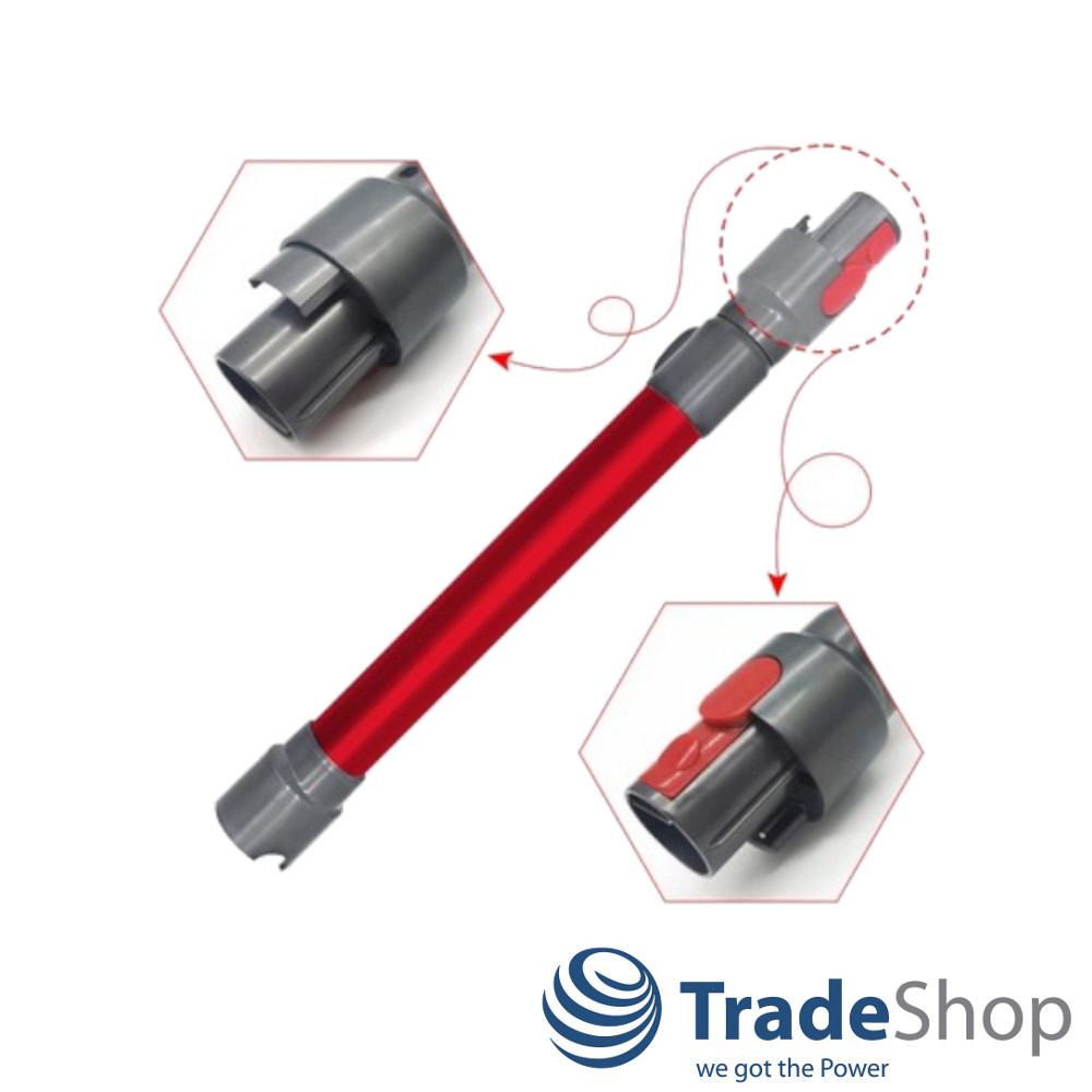 Teleskoprohr Saugrohr 45cm - 70cm für Dyson V7 V8 V10 V11 V15 ersetzt 967477-03