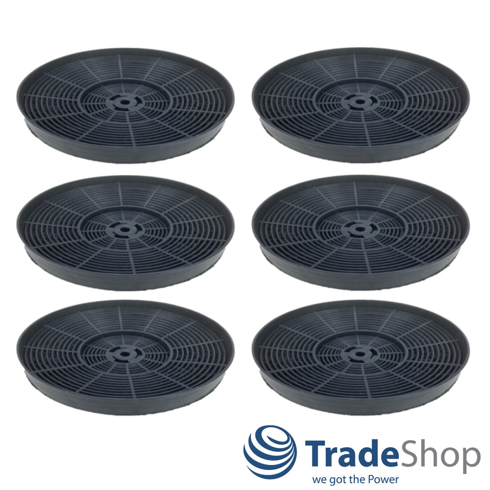 6x Aktivkohlefilter 175 x 20mm für Dunstabzugshauben ersetzt Respekta MIZ0031
