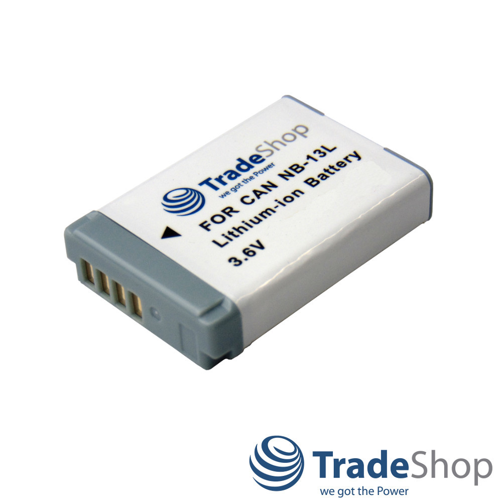 Li-Ion Akku 3,6V 1250mAh für Canon PowerShot G1 G5 G7 SX620HS ersetzt NB-13L