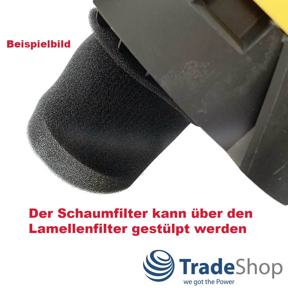 2in1 Set: Lamellenfilter + Schaumfilter für Einhell AS 1100, Parkside PNTS 1250
