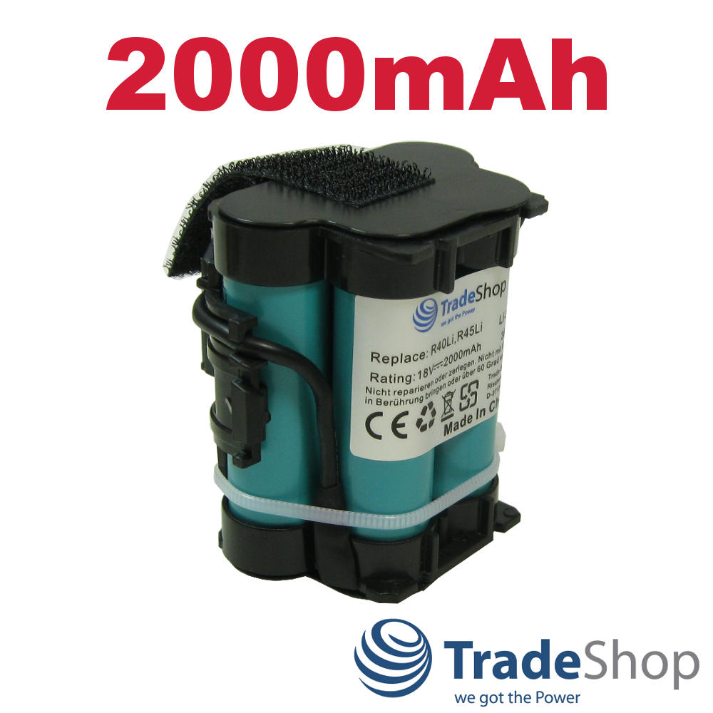 Akku 18V 2000mAh Li-Ion für Gardena R40Li Flymo 1200R Husqvarna 308