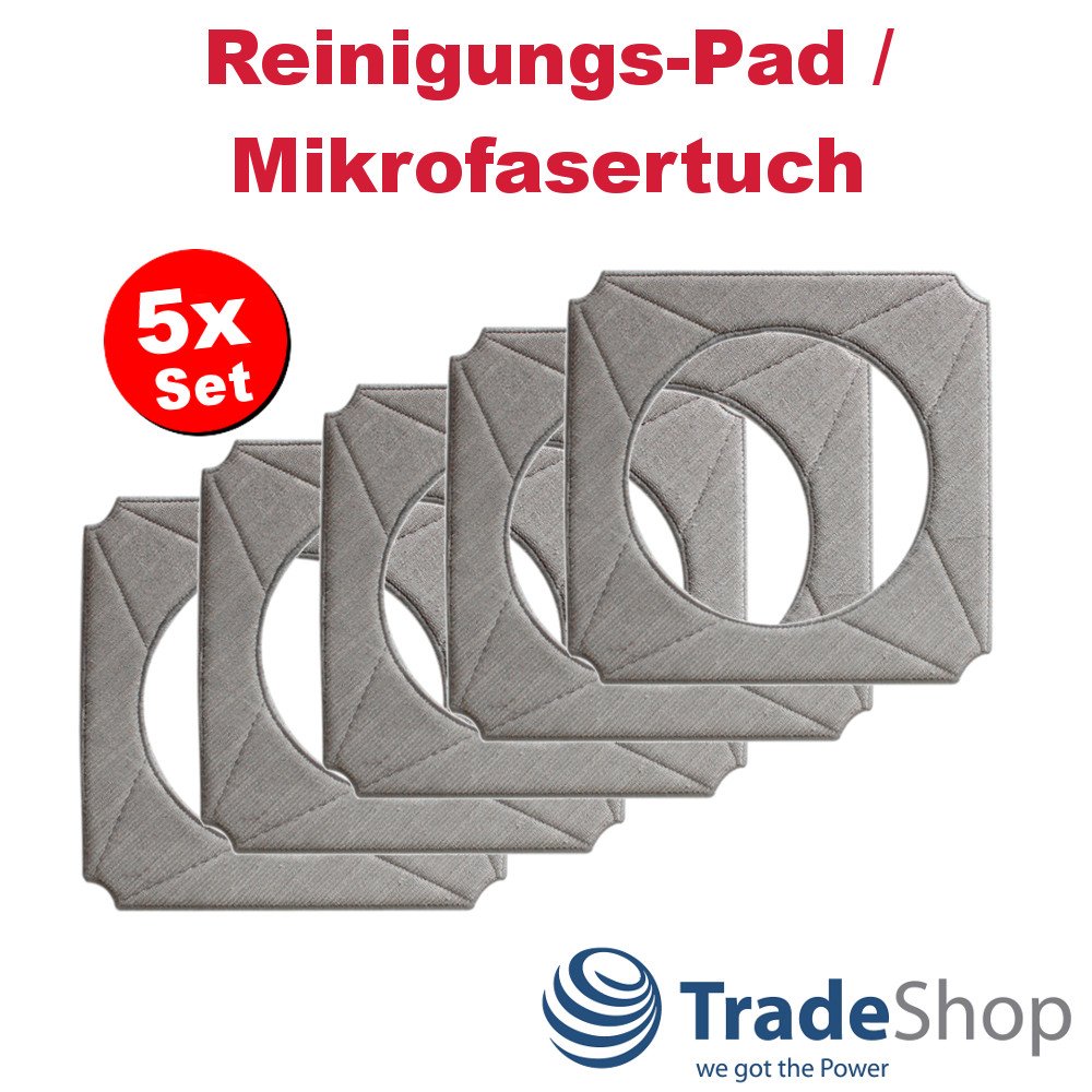 5x Reinigungs-Pad / Mikrofasertuch für Ecovacs Winbot W-950 W950-SW