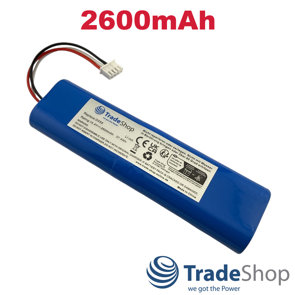 Li-Ion Akku 14,4V 2600mAh für Ecovacs Deebot Ozmo 900 ersetzt S01-LI-148-2600