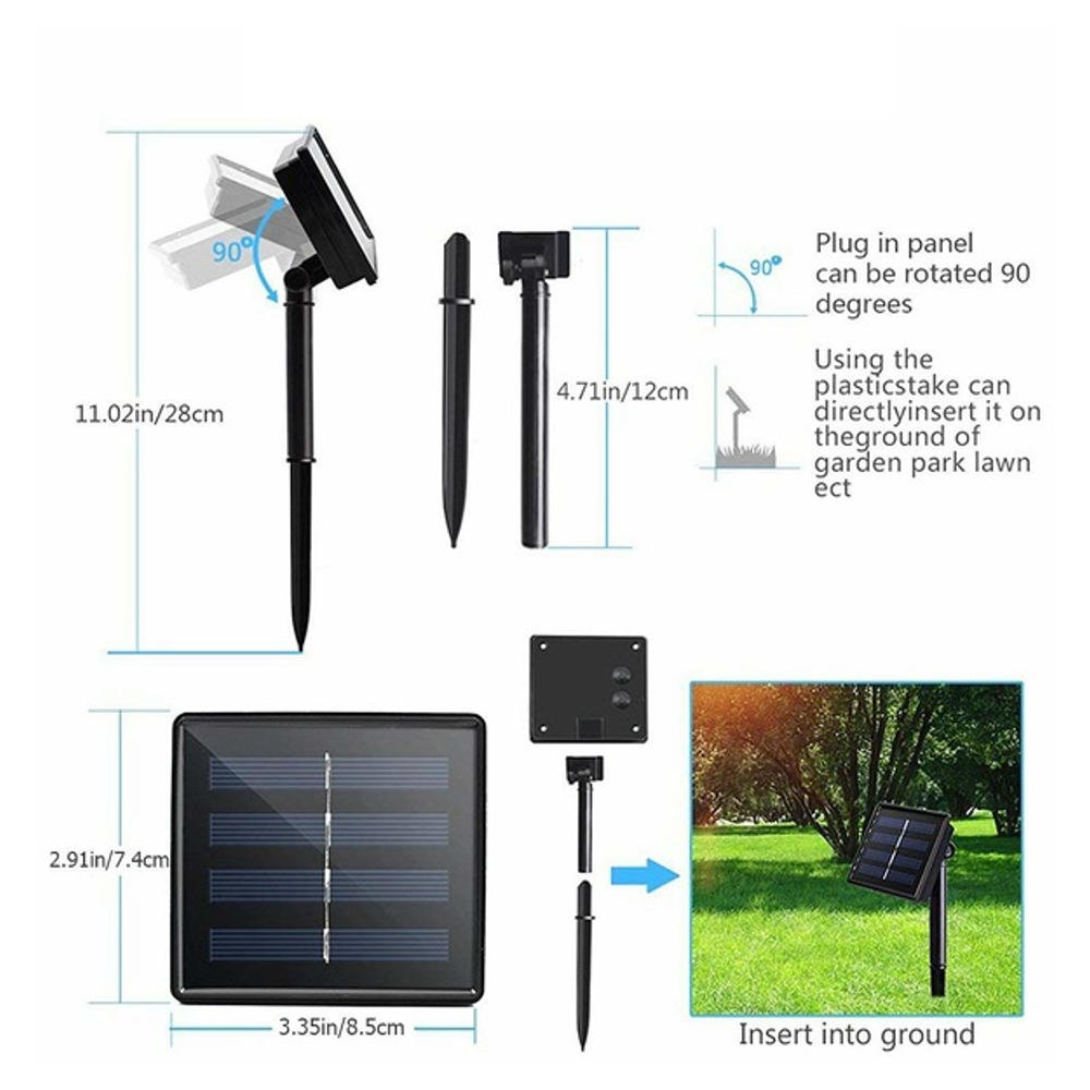 Solar LED Lichterkette mit Glühbirnen Deko