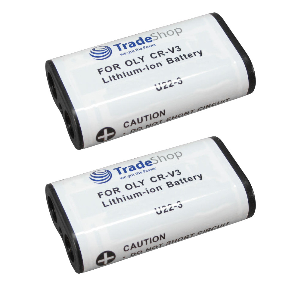 2x Akku 2000mAh ersetzt CR-V3 RCR-V3 LB-01 für viele verschiedene Kameras