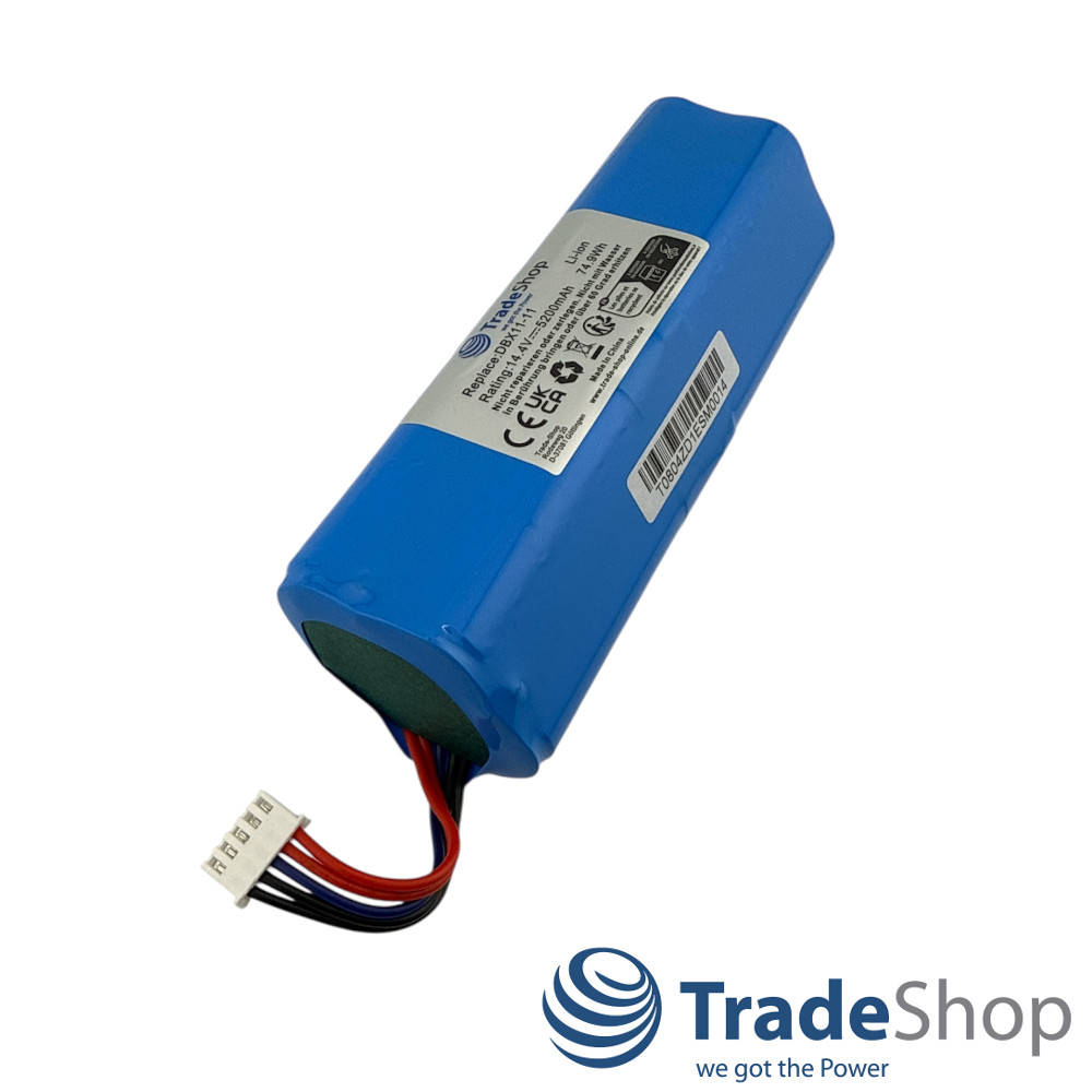 Li-Ion Akku 14,4V 5200mAh für Ecovacs Deebot T8, T9 ersetzt S10-Li-144-5200