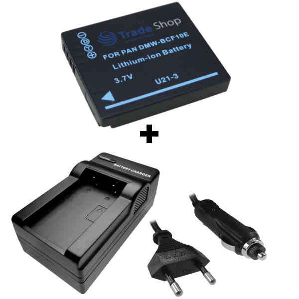 AKKU 1200mAh + LADEGERÄT für Panasonic DMW-BCF10 DMW-BCF10E CGA-S/106C