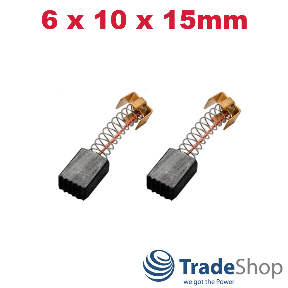 2x Kohlebürsten Motorkohlen 6x10x15mm für Makita HK0500 HR2000 ersetzt 191904-8