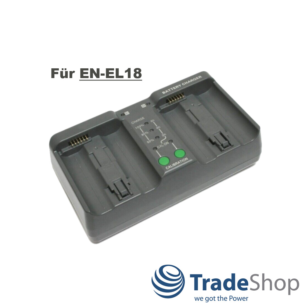 Dual Ladegerät Ladeschale für Nikon EN-EL18 EN-EL4 D3 D4 D6 ersetzt MH-26 MH-26A