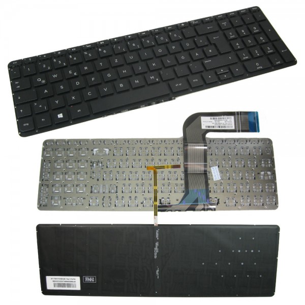 Laptop Tastatur QWERTZ Deutsch mit Beleuchtung für HP Pavilion 15P 17P uvm