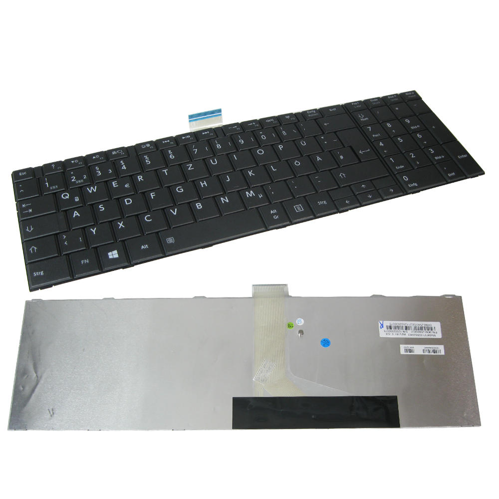 Trade-Shop Laptop-Tastatur Notebook Keyboard Ersatz Deutsch QWERTZ für Toshiba Satellite C870 C870-10R C870-116 C870-11T C870-15R C870-18R C870-19L 