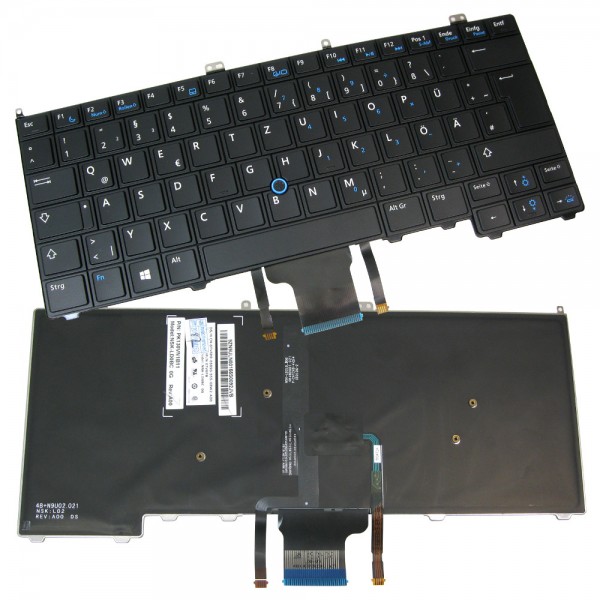 Orig Tastatur Beleuchtung Trackpoint QWERTZ DE für Dell Latitude E7440