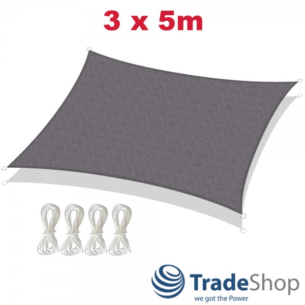 Trade-Shop HDPE Sonnensegel / Sonnenschutz 4x6m Rechteck