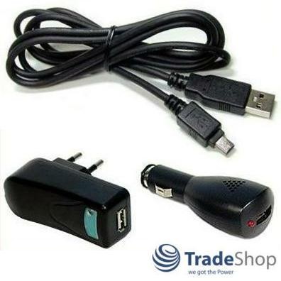 4in1 Micro USB-Set Netzteil+USB Ladekabel+KFZ PKW Kabel+USB Datenkabel