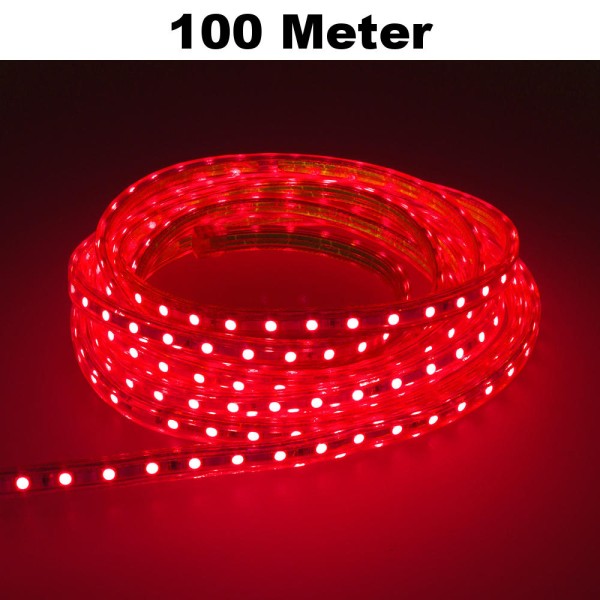100m Rot LED Leuchtstreifen Lichterkette 60 LED/Meter SMD2835