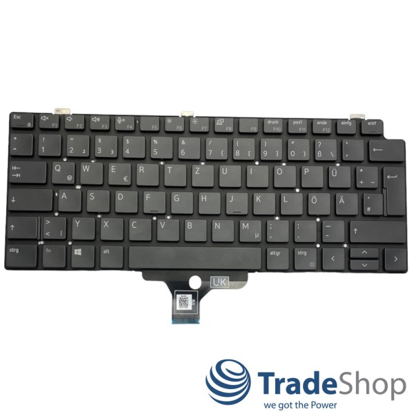 Notebook Tastatur QWERTZ Deutsch ohne Rahmen für Dell Latitude 13 7310 7320