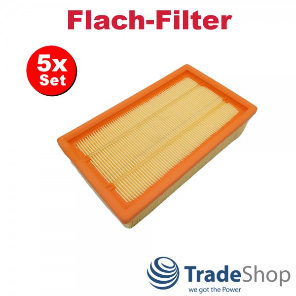 5x Flachfaltenfilter Ersatz Filter für Kärcher 6.904-367.0 NT611
