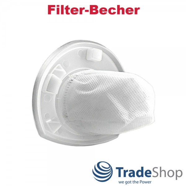 2x Filter-Becher für Black & Decker Dustbuster VF110 90568496 BDH2000L CHV1210