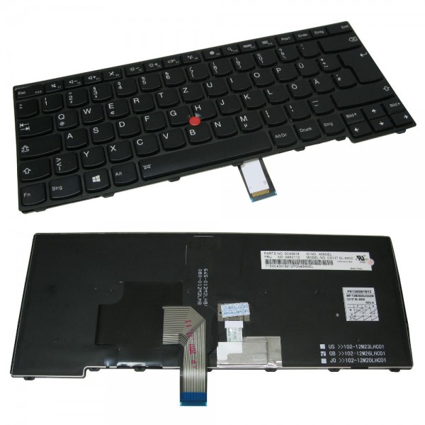Tastatur DE mit Backlight für Lenovo Thinkpad E431 L440 T431 T450 uvm