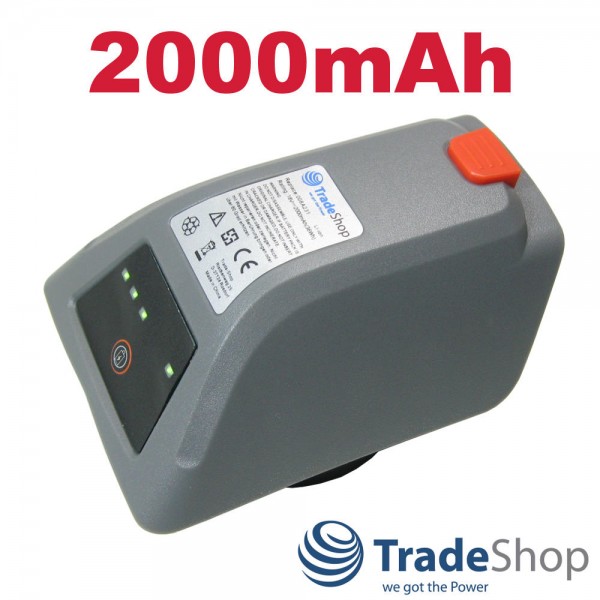 Trade-Shop AKKU 18V 2000mAh Li-Ion ersetzt Gardena 008A231 8025-20 Schlauchbox