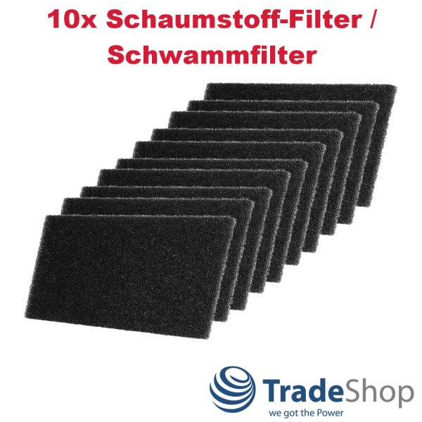 10x Schaumstoff-Filter für Bauknecht TK Uniq 83A GBW 92A FLD 93A GBW TRKA 4580 