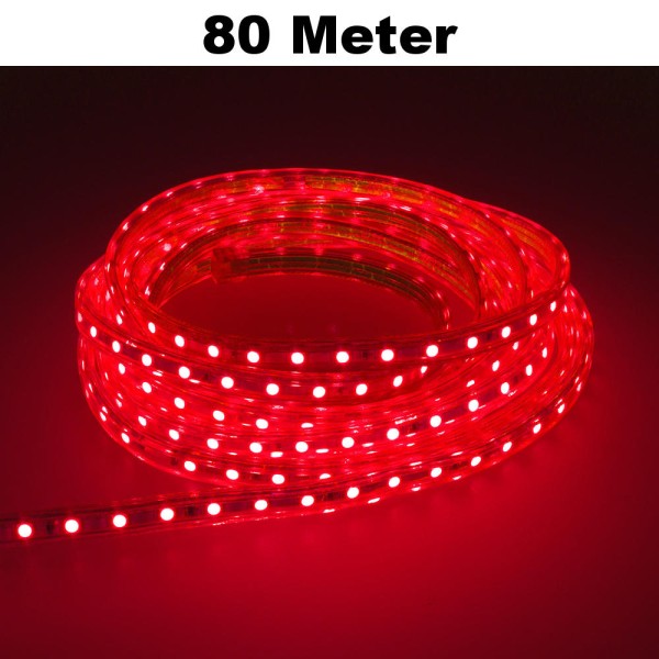 80m Rot LED Leuchtstreifen Lichterkette 60 LED/Meter SMD2835