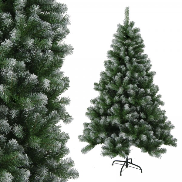 Weihnachtsbaum 120cm 360 Spitzen Deko-Schnee Künstlicher Tannenbaum