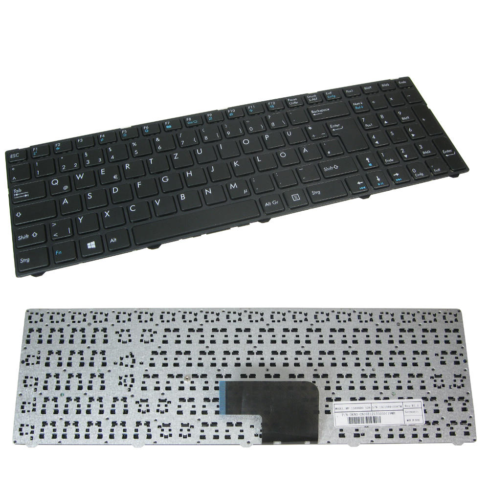 Trade-Shop Laptop-Tastatur/Notebook Keyboard Ersatz Austausch Deutsch QWERTZ für Medion Akoya E6215 E6217 E6221 E6222 E6227 E6228 E6234 E7220 E7222 H36 H36X H36YB P6625 P6634 P7818 