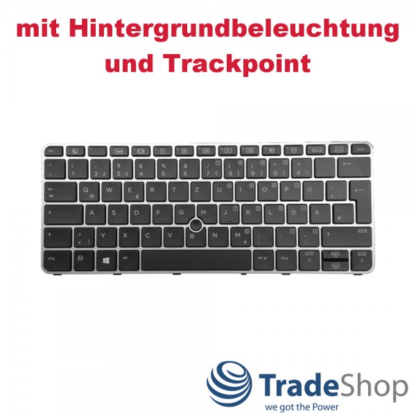 Tastatur QWERTZ mit Beleuchtung für HP EliteBook 725 820 828 G3 G4 uvm