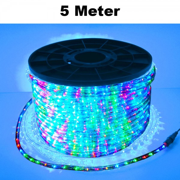 LED Lichtschlauch Lichterkette Beleuchtung Komplett-Set RGB 5m