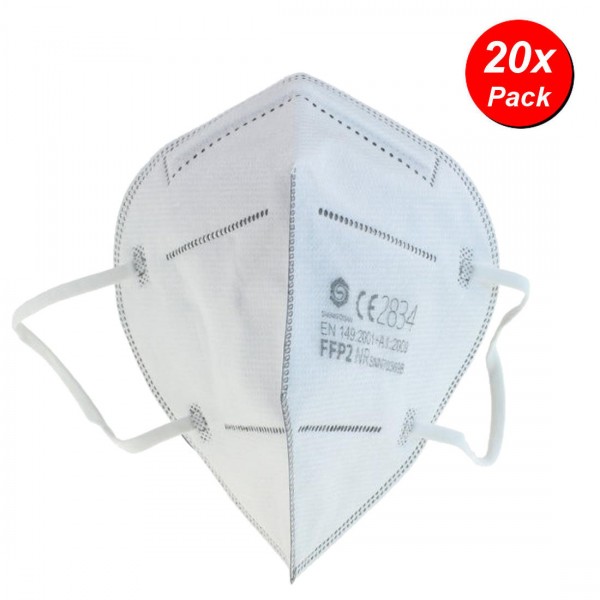 20x FFP2 Maske Mundschutz Atemschutzmaske Masken Staubschutzmaske