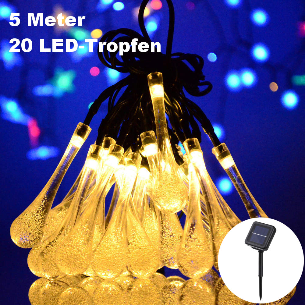 LED Solar Lichterketten 15 Modelle Große Auswahl Innen Aussen Garten 