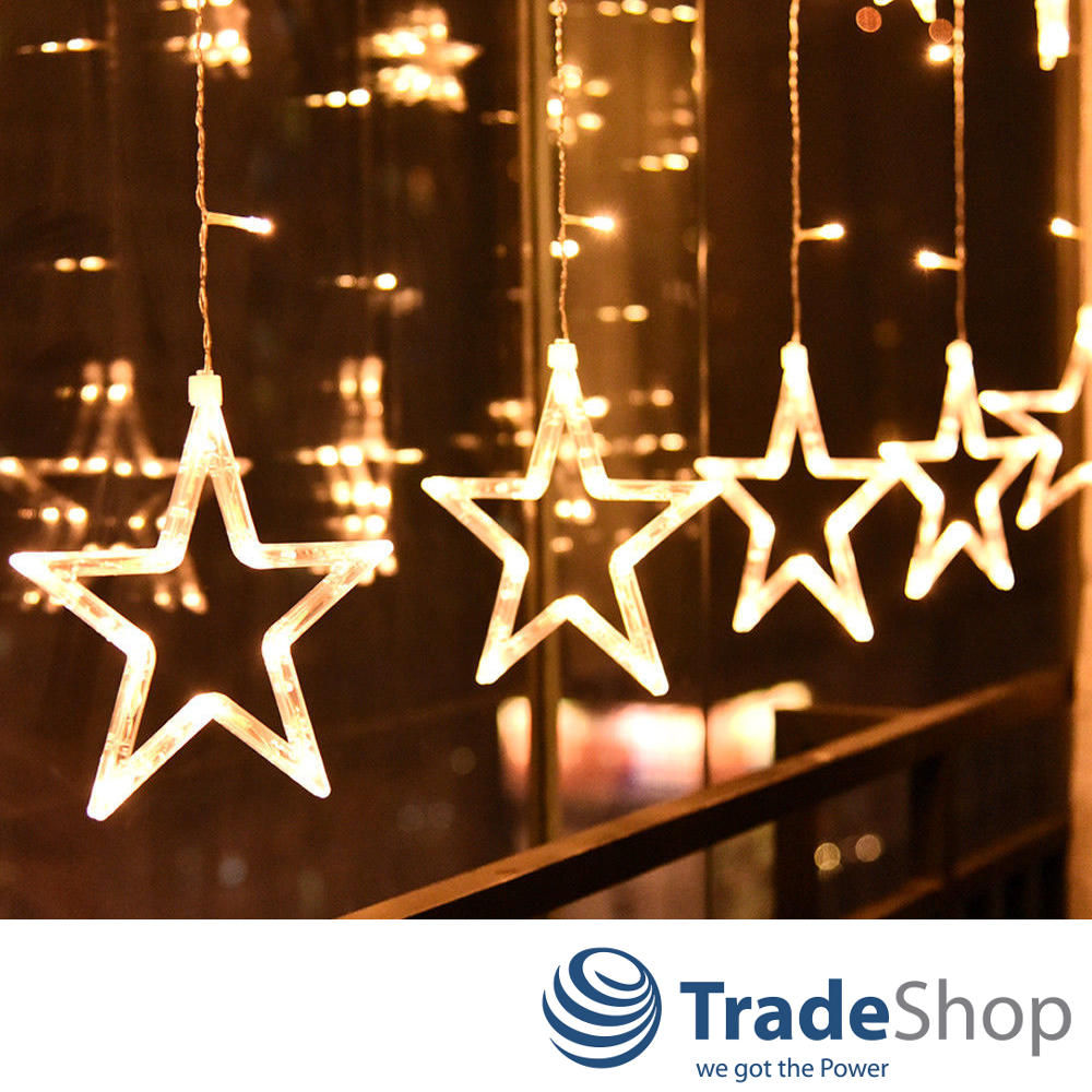 Lichterkette LED Sterne Fensterdeko Zimmer Dekoration Weihnachtsbeleuchtung